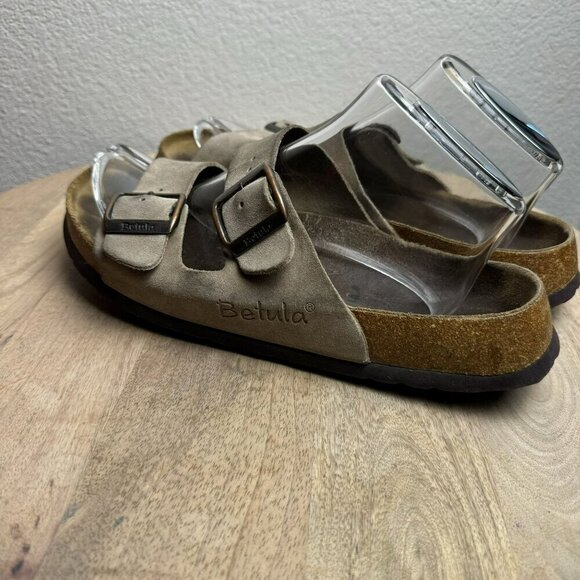 Betula by Birkenstock Leather/suede Sandals With 2 strap Buckles Size 40/9 Women - Picture 6 of 9